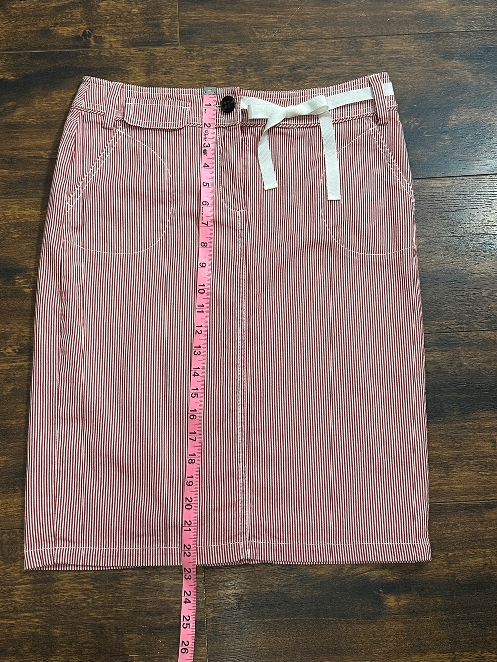 Esprit Collection Red White Striped Pencil Skirt US 6 โค๏ธ๐ - Picture 4 of 7